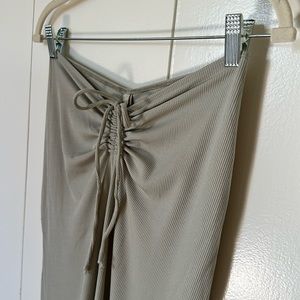 💬Skims Soft Lounge RUCHED LONG SKIRT Talc Small💬